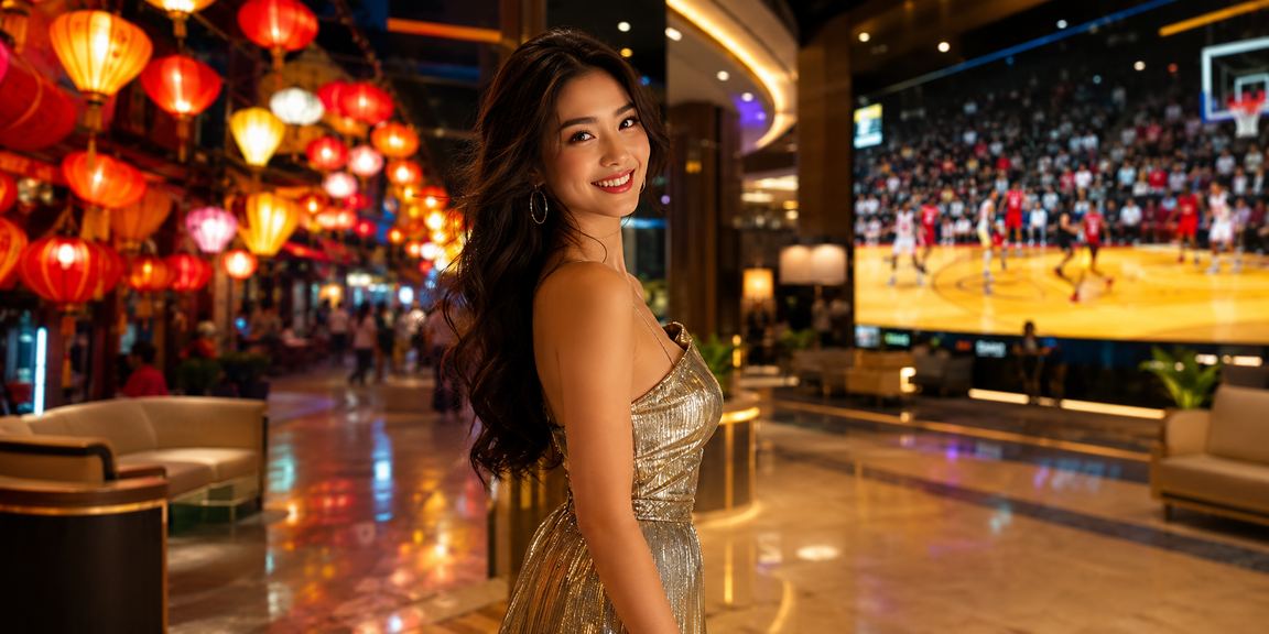 Người hâm mộ bóng rổ tại Hà Nội theo dõi cược thể thao dưới ánh đèn lồng